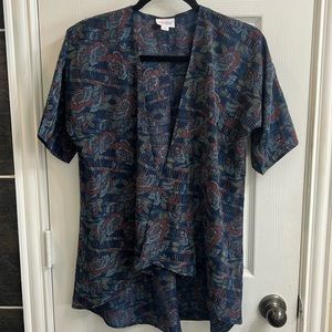 LuluRoe Satin Open Blouse